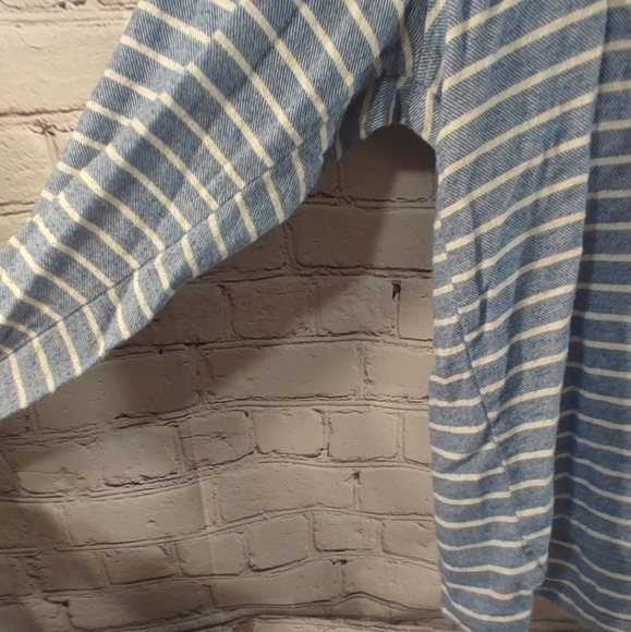 The Nutter by Chubbies Tunic Pullover Striped Tunic Nautical Shirt Blue White M - Picture 11 of 13